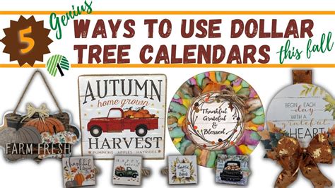 TRANSFORM DOLLAR TREE CALENDARS INTO COZY FALL .